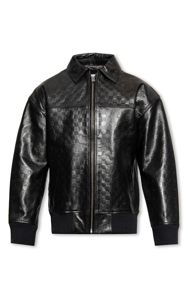 Black 'Inside A Dark Echo' collection leather jacket MISBHV